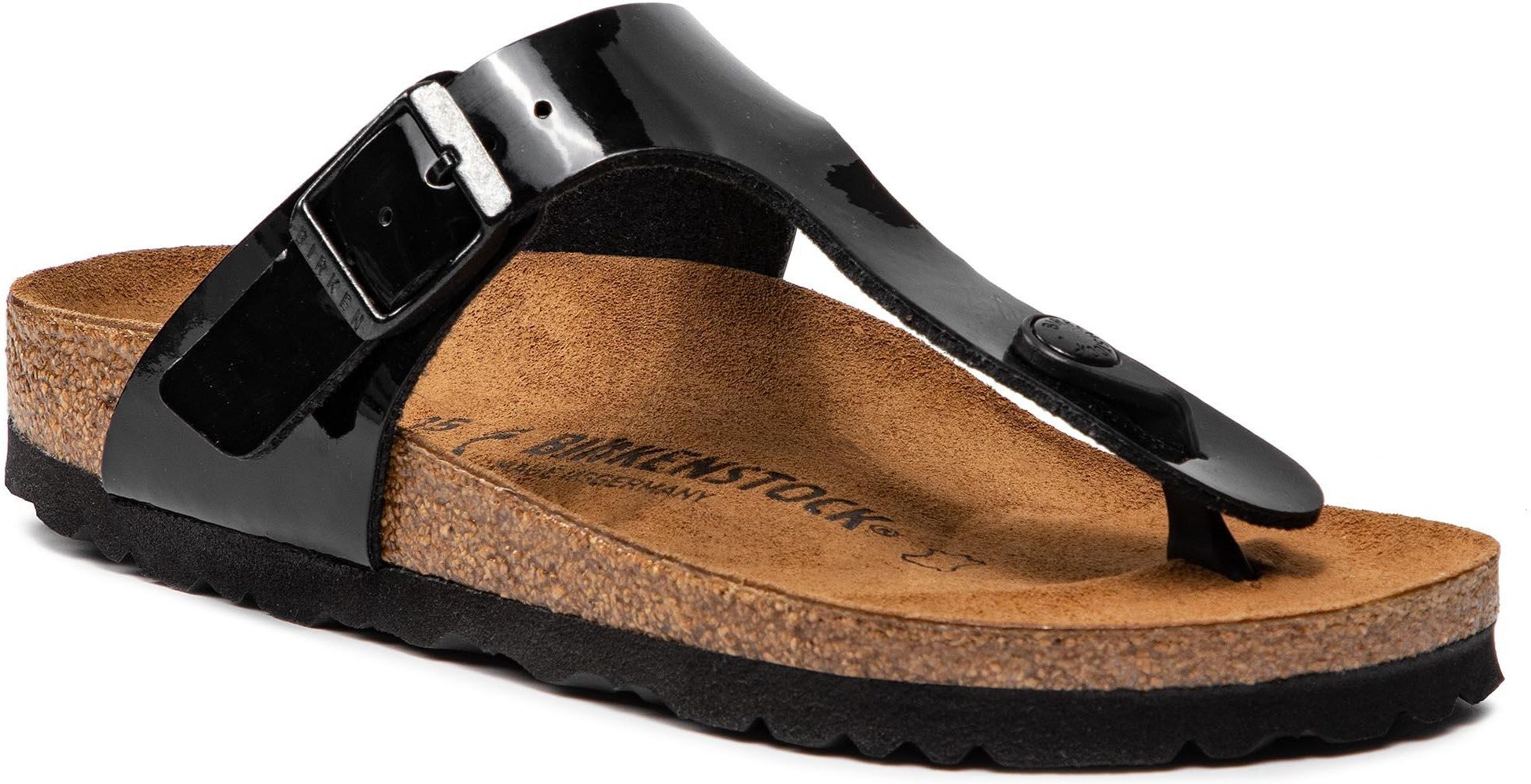 birkenstock gizeh black patent