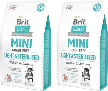 „Brit Care“ be grūdų „Mini Light & Sterilized“ 2x2kg