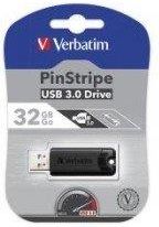 Pendrive Verbatim 32GB PinStripe USB 3.0 Czarny (PAVMFLX9PD60816)