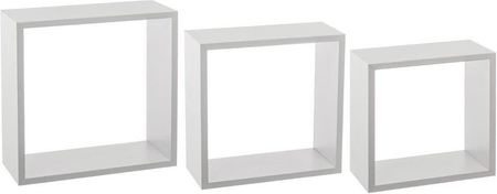 5Five Simple Smart Komplet Trzech Półek Dekoracyjnych Cube L Biały B075Wysx5L