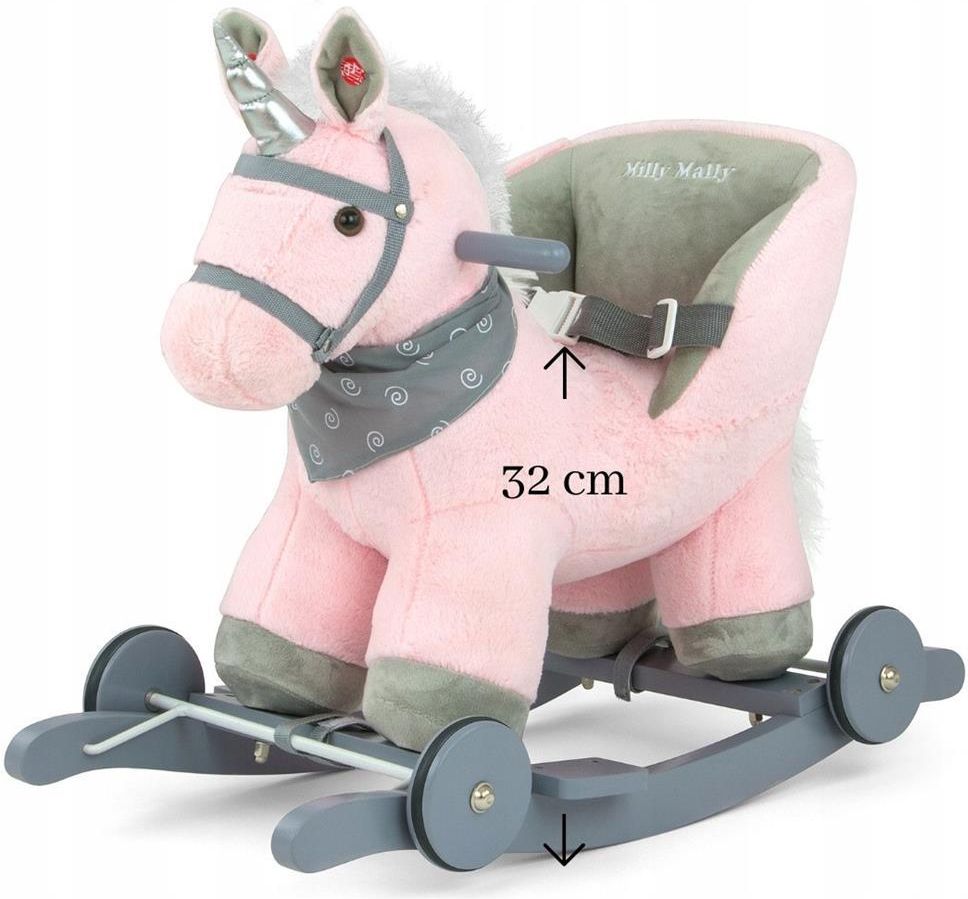Milly Mally Koń na Biegunach Polly Różowo-Szary 3999 - zdjęcie 5 Milly Mally Koń na Biegunach Polly Różowo-Szary 3999