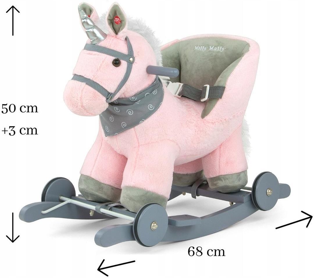 Milly Mally Koń na Biegunach Polly Różowo-Szary 3999 - zdjęcie 6 Milly Mally Koń na Biegunach Polly Różowo-Szary 3999