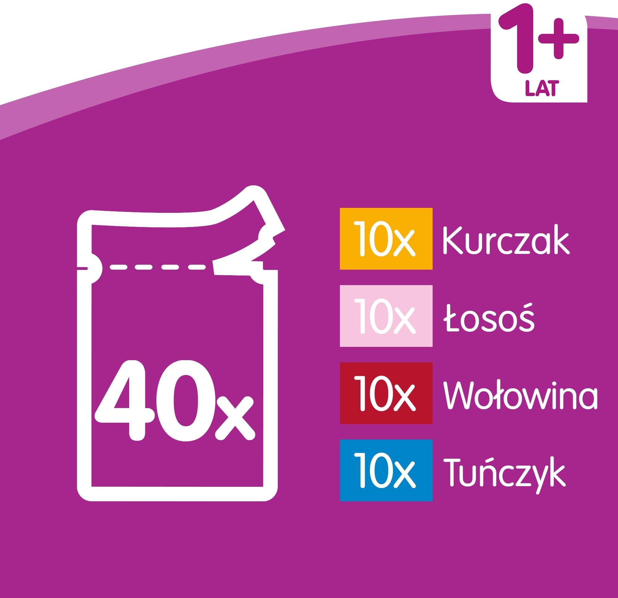 Whiskas Adult Smaki Rybne I Tradycyjne Saszetki 40X100G - zdjęcie 3 Whiskas Adult Smaki Rybne I Tradycyjne Saszetki 40X100G