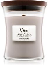 Zdjęcie Woodwick Wood Smoke Warm Woods 275 g średnia świeczka zapachowa - Barlinek
