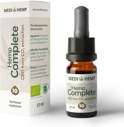 Medihemp 10 Complete naturalny olejek CBD/CBDa z ekstrakcji CO2 10ml