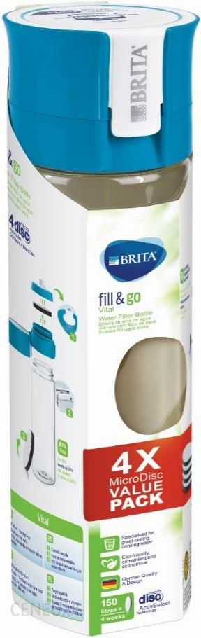 BRITA butelka z filtrem niebieska + 4 wkłady MicroDisc