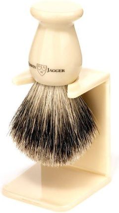 Edwin Jagger Ivory pędzel do golenia Best Badger ze stojakiem