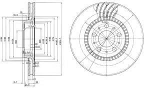 Tarcza hamulcowa DELPHI BG9514C