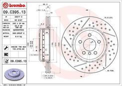 Brembo Tarcza Hamulcowa 09.C395.13