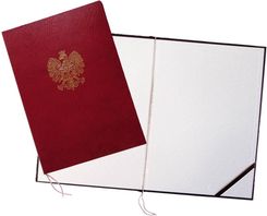 Zdjęcie Warta Okładka Na Dyplom Z Orłem Złotym, Bordo - Osiek
