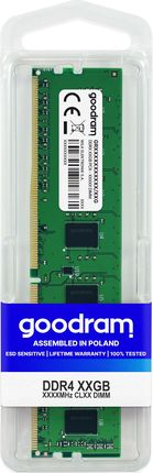 Pamięć RAM GOODRAM DDR4 16GB 2400MHz CL17 DIMM (GR2400D464L17/16G)