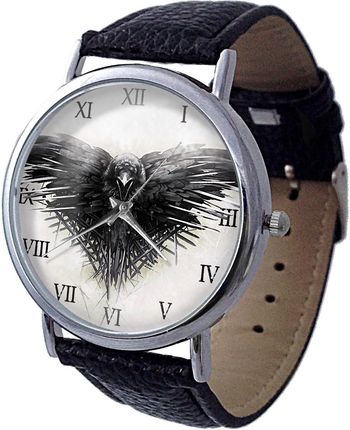 Skórzany zegarek z dużą tarczą Gra o Tron