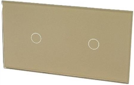 Touchme Panel Duży 86x158mm Szklany 2xPrzycisk Pojedynczy Złoty Tm701701G 