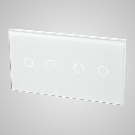 Touchme Panel Duży 86x158mm Szklany 2xPrzycisk Podwójny Biały Tm702702W 