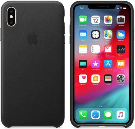 Apple iPhone XS Max Leather Case czarny (MRWT2ZMA)