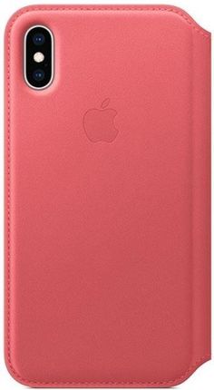 Apple iPhone XS Leather Folio Peony różowy (MRX12ZMA)