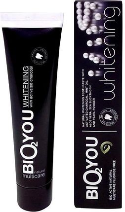 Bio2You Naturalna Czarna wybielająca pasta do zębów z węglem aktywowanym 100ml