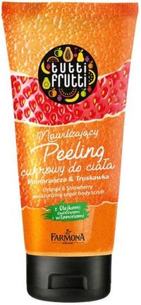 Farmona Tutti Frutti Peeling cukrowy nawilżający do ciała Pomarańcza & Truskawka 200ml