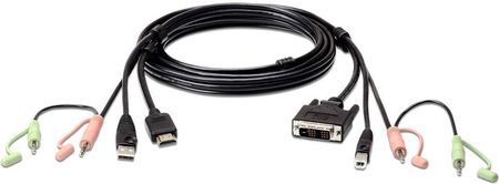 ATEN kabel USB HDMI - DVI-D KVM z Audio 1,8m (2L-7D02DH)
