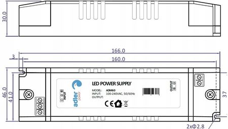 Adler Zasilacz Led Napięciowy Impulsowy 12V 60W 5A Adm6012 - zdjęcie 2