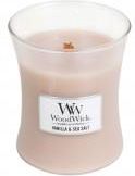 Woodwick Candle Średnia Zapachowa Świeca Vanilla & Sea Salt (682)