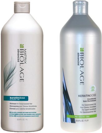 Matrix Zestaw Matrix Biolage Advanced Keratindose Szampon do włosów uwrażliwionych 1000ml + Odżywka do włosów uwrażliwionych 1000ml