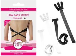Zdjęcie Krzyżak do biustonosza trzy haftki - Bye Bra Flexible Low Back Straps 3-Hook Black & White - Gliwice