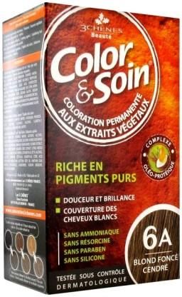 Les 3Chenes Color&Soin Farba Do Włosów 6A Ciemno-Popielaty Blond 135ml
