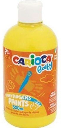 Farba Carioca Baby do malowania palcami 500 ml żółta