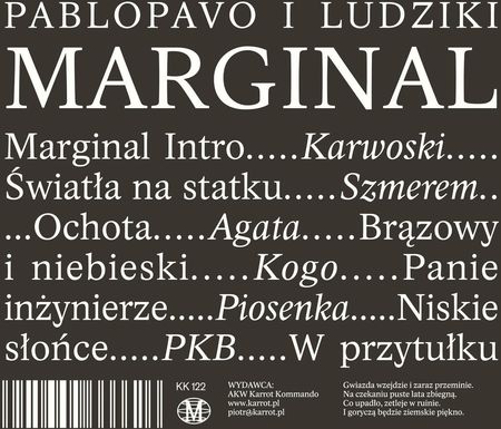 Pablopavo i Ludziki: Marginal [CD]