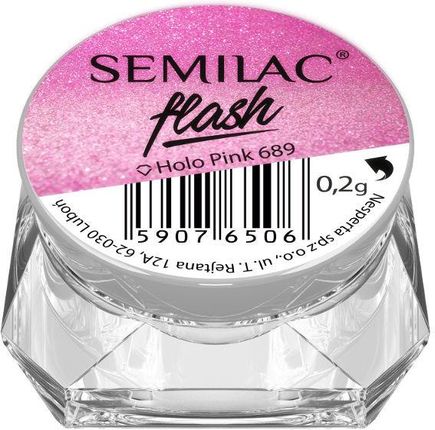 Semilac Flash Holo Pyłek Do Paznokci 689 Holo Pink 0,2G