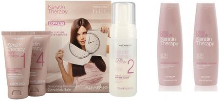 Alfaparf Keratin Therapy Smoothing Treatment Kit do keratynowego prostowania włosów + szampon 250ml + odżywka 250ml 