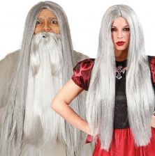 Zdjęcie Peruka Mędrca Czarownicy Długie Siwe Włosy (peruka7705g) - Skierniewice