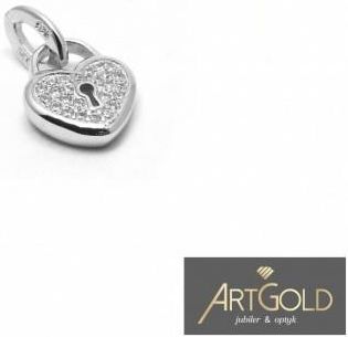 Artgold Wisiorek Srebrny Serce Kłódka Efde460F6