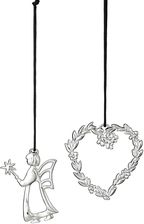 Zdjęcie Rosendahl Ozdoba Świąteczna Anioł I Serce Srebrny (31478) - Ostroróg