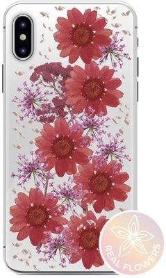 Puro Glam Hippie Chic Cover do iPhone Xs Max Czerwone Płatki Kwiatów