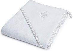 Bocioland Okrycie Kąpielowe Baweła Ręcznik Z Kapturkiem 80x80 Szary 1Szt - dobre Ręczniki i okrycia kąpielowe
