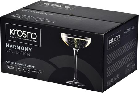 Krosno - Komplet 6 kieliszków do szampana Harmony 240ml - zdjęcie 2