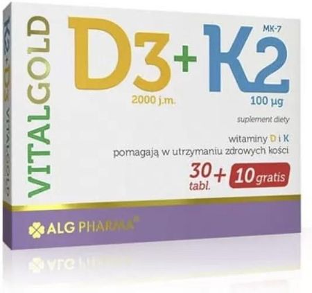 Alg Pharma D3 + K2 Vitalgold 40 tabl