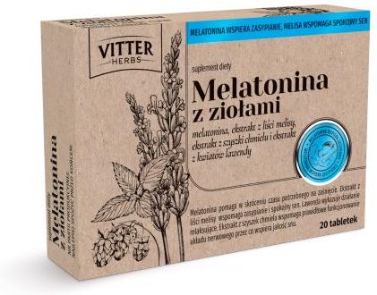 Tabletki Diagnosis Melatonina Z Ziołami 20 szt.