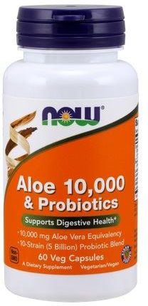 Now Foods Aloe Vera 10 000 & Probiotyki 60 kaps