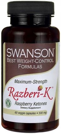 Swanson Razberi-K (Ketony Z Malin) 500mg 60 kaps