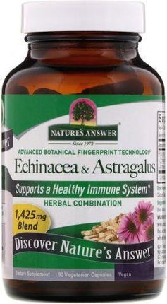 Nature's Answer Echinacea Astragalus korzeń traganka błoniastego i korzeń jeżówki purpurowej 90 kaps