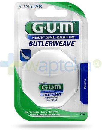 GUM Butlerweave Waxed nić dentystyczna 55m
