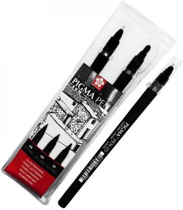 Talens Sakura Długopis Pigma Pen Czarny 3Szt