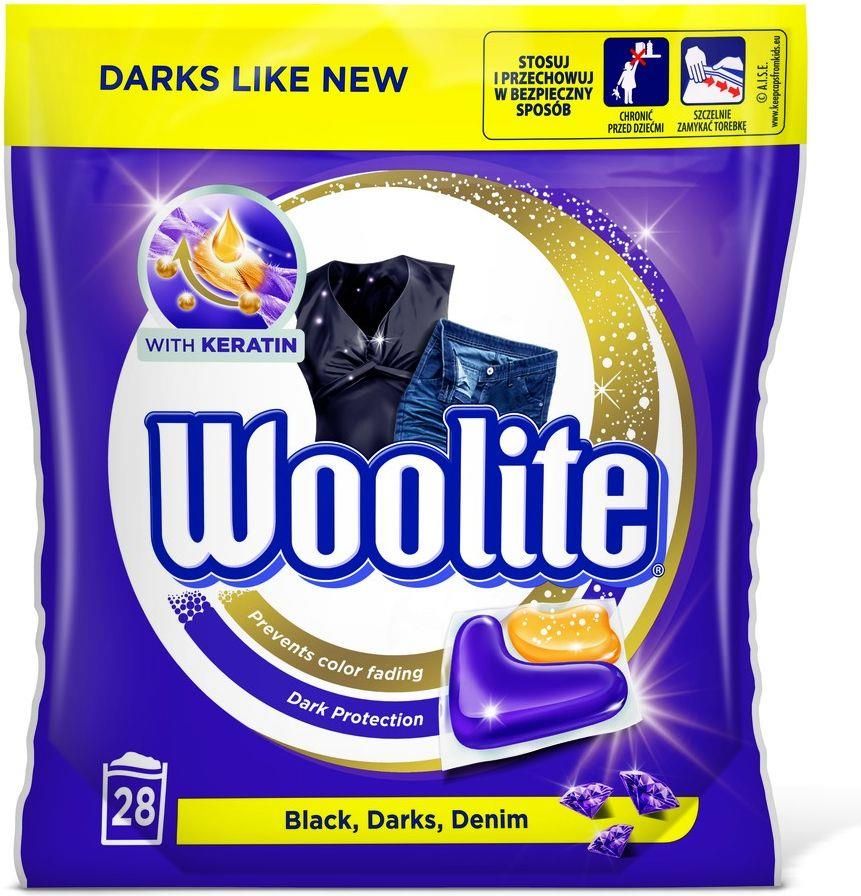 WOOLITE DARK KAPSUŁKI DO PRANIA CZERŃ KOLOR 33SZT