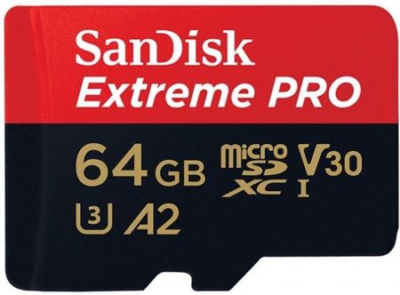 SanDisk microSDXC 64GB Extreme PRO V30 Class 10 (SDSQXCY064GGN6MA)