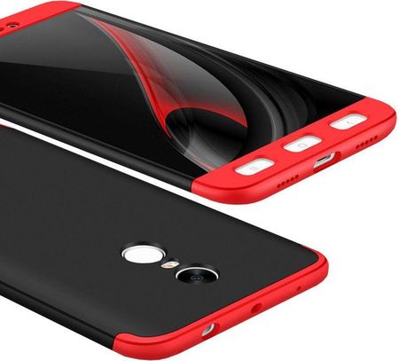 Hurtel Etui Xiaomi Redmi Note 4 (MediaTek) 360 Protection pokrowiec na przód + tył czarno-czerwony