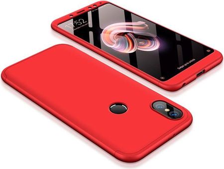 Hurtel 360 Protection Etui Przód i Tył Xiaomi (dual camera) / Redmi Note 5 Pro czerwony