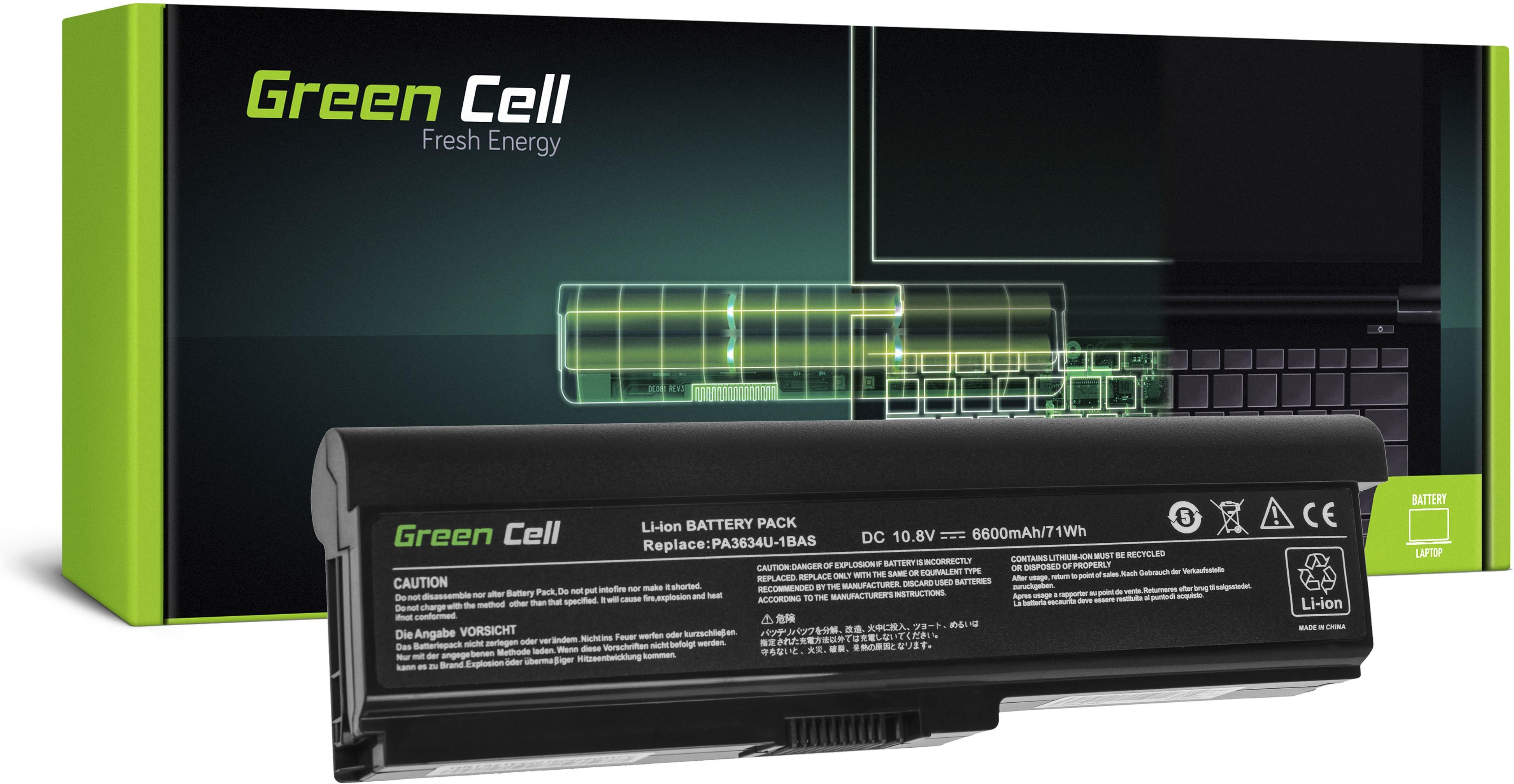 Green Cell Laptop Akku Für Toshiba PA3634U-1BRS – 4400 MAh, 10.8V, Kompatibel Mit Vielen Satellite Modellen